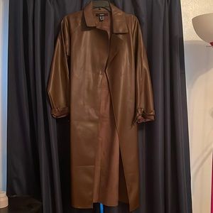 Brown trench coat